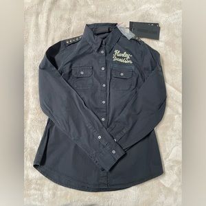 Harley davidson top with embroidery